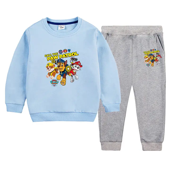 Wang Wang Boys Orange Cartoon Sweatpants Set 2022 — feature 17