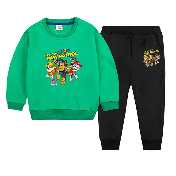 Wang Wang Boys Orange Cartoon Sweatpants Set 2022 — feature 18