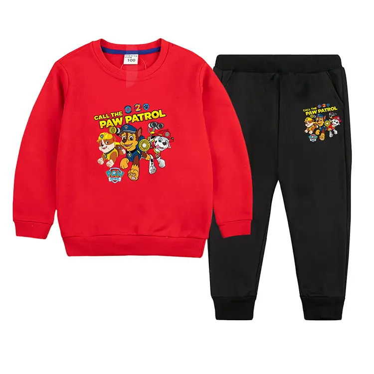 Wang Wang Boys Orange Cartoon Sweatpants Set 2022 — feature 21