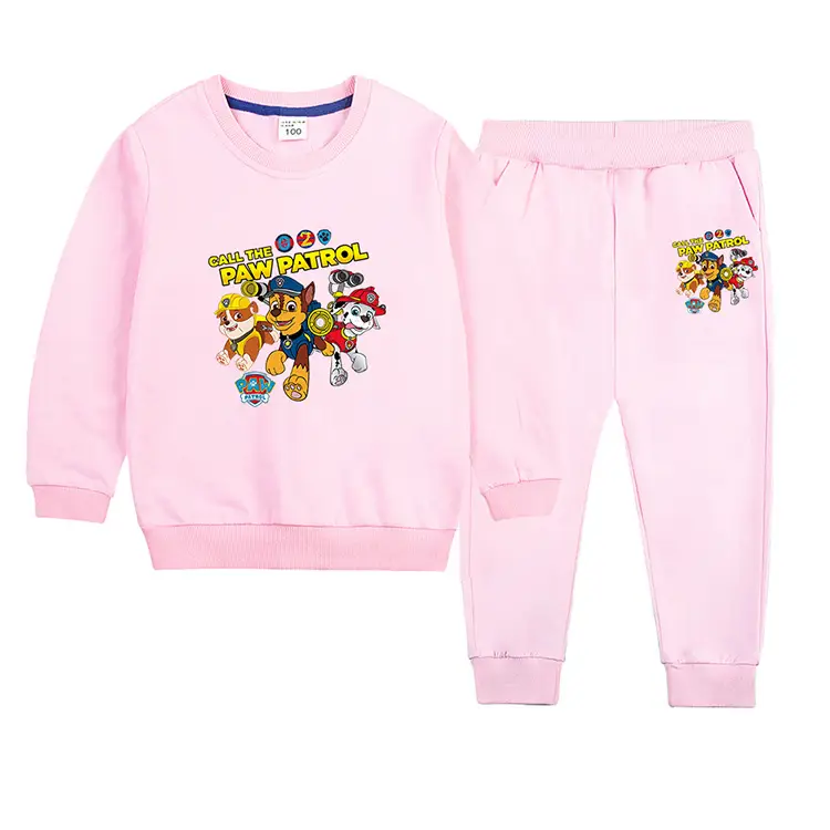 Wang Wang Boys Orange Cartoon Sweatpants Set 2022 — feature 3