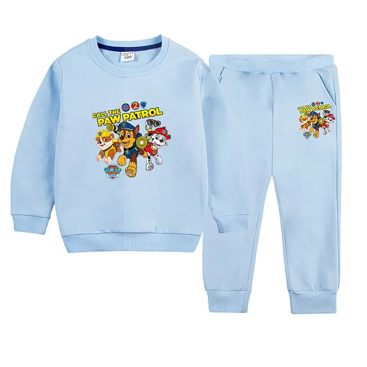 Wang Wang Boys Orange Cartoon Sweatpants Set 2022 — feature 4