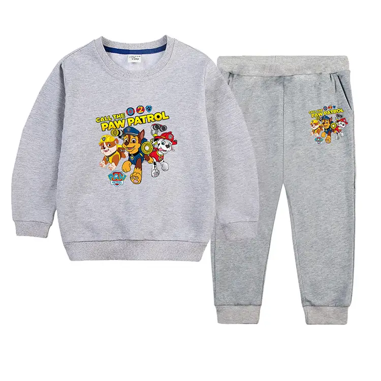 Wang Wang Boys Orange Cartoon Sweatpants Set 2022 — feature 5