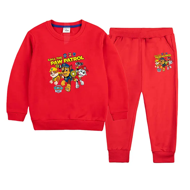 Wang Wang Boys Orange Cartoon Sweatpants Set 2022 — feature 8