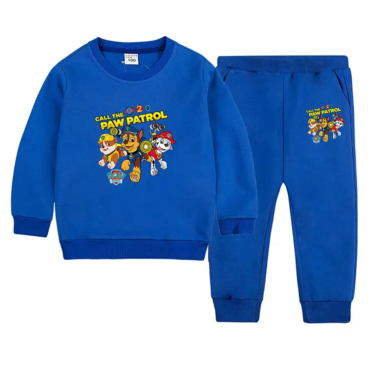 Wang Wang Boys Orange Cartoon Sweatpants Set 2022 — feature 9