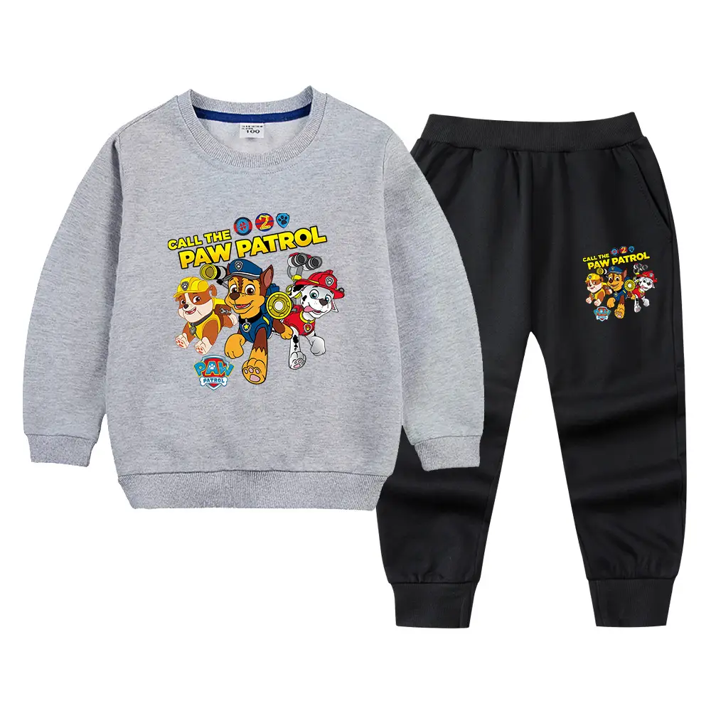 Wang Wang Boys Orange Cartoon Sweatpants Set 2022 - Image 10