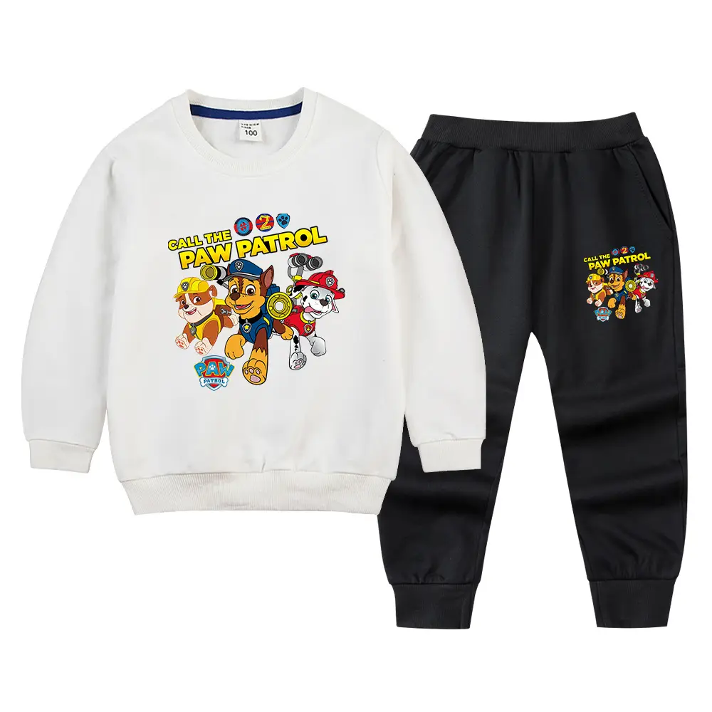 Wang Wang Boys Orange Cartoon Sweatpants Set 2022 - Image 11