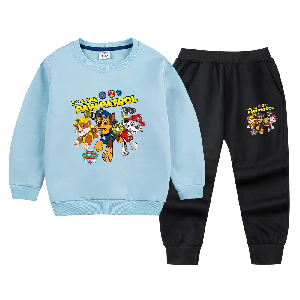 Wang Wang Boys Orange Cartoon Sweatpants Set 2022 - Image 14