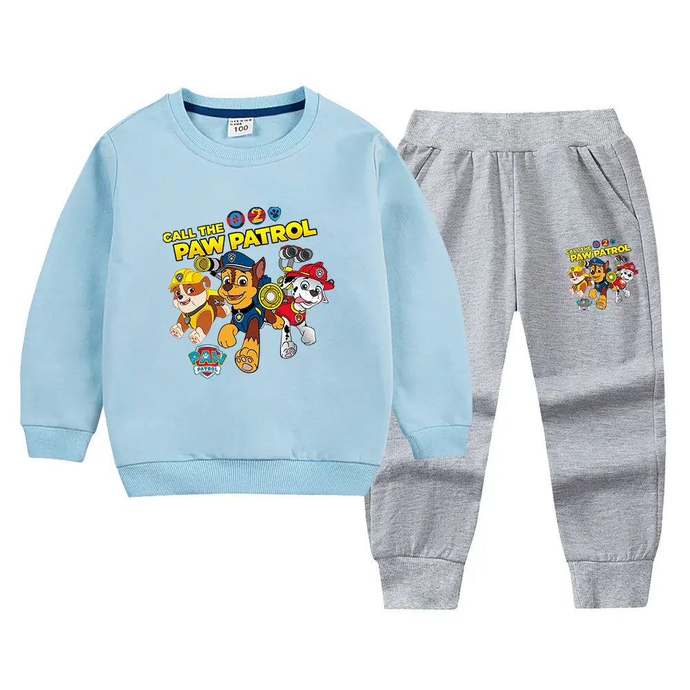Wang Wang Boys Orange Cartoon Sweatpants Set 2022 - Image 15