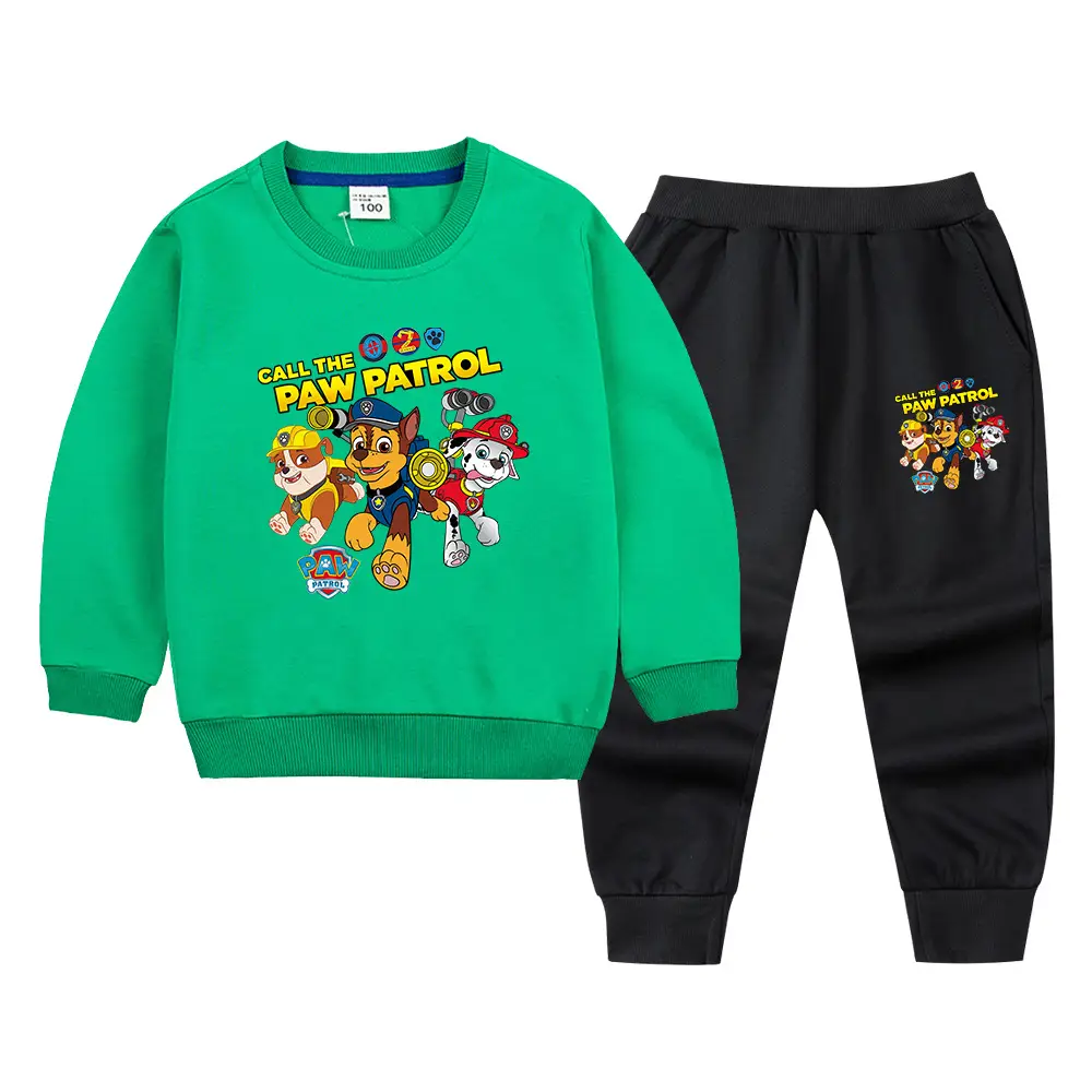 Wang Wang Boys Orange Cartoon Sweatpants Set 2022 - Image 16