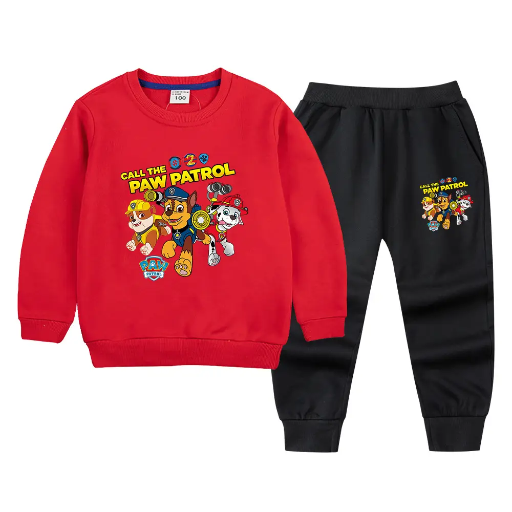 Wang Wang Boys Orange Cartoon Sweatpants Set 2022 - Image 17