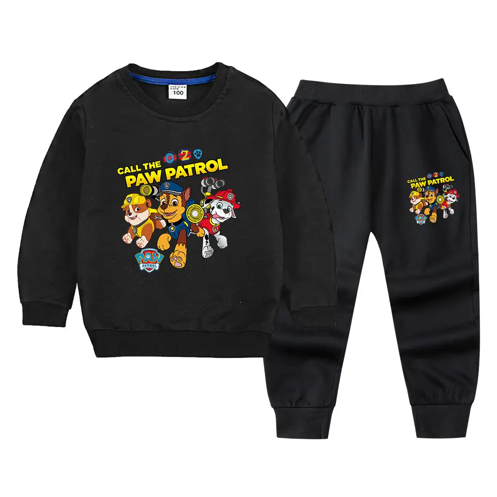 Wang Wang Boys Orange Cartoon Sweatpants Set 2022 - Image 9