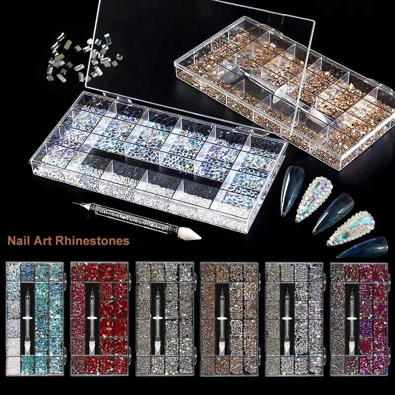 21-Piece Irregular Rhinestone Nail Art Set — feature 2