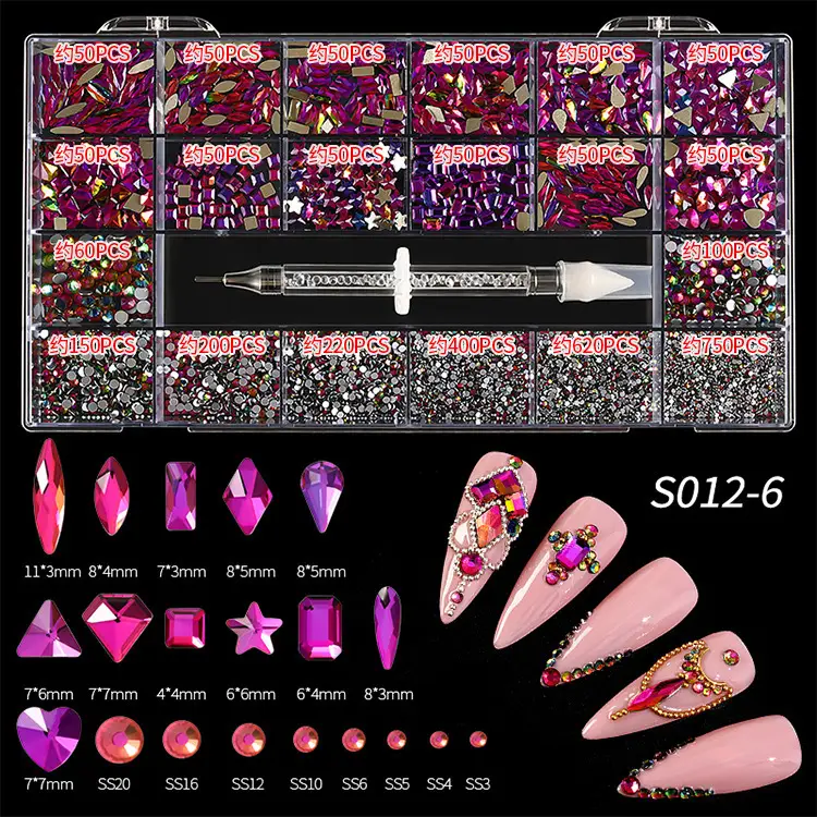 21-Piece Irregular Rhinestone Nail Art Set — feature 3