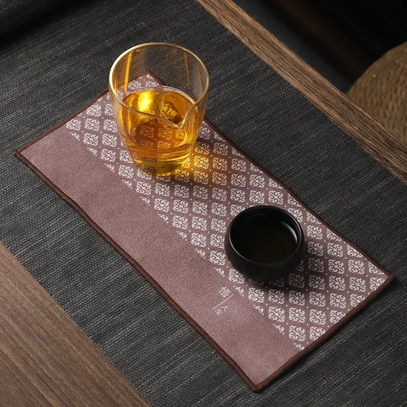 Double-Sided Fleece Zen Tea Towel 30x14.5cm - Image 9