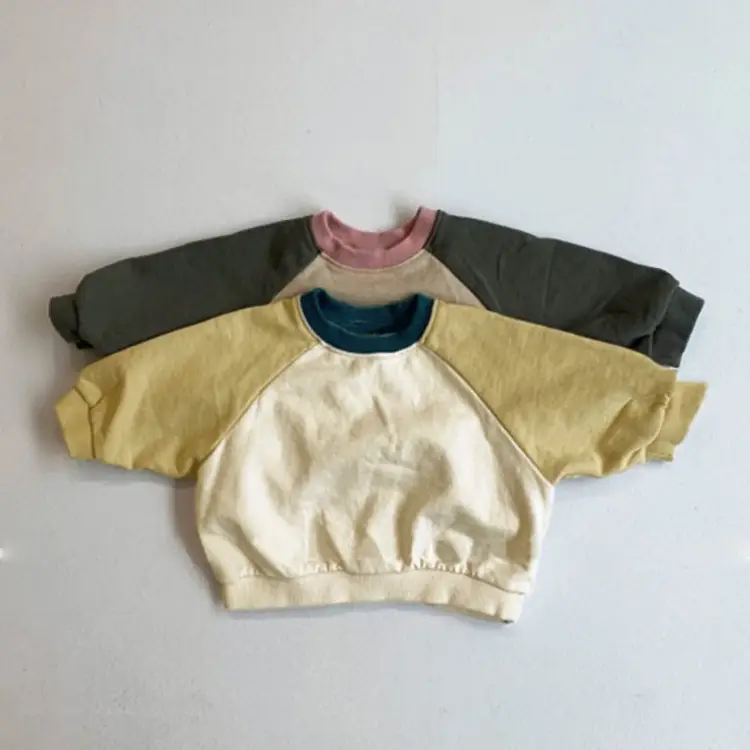 Korean Style Terry Cotton Long Sleeve T-Shirt for Boys Girls - Image 3