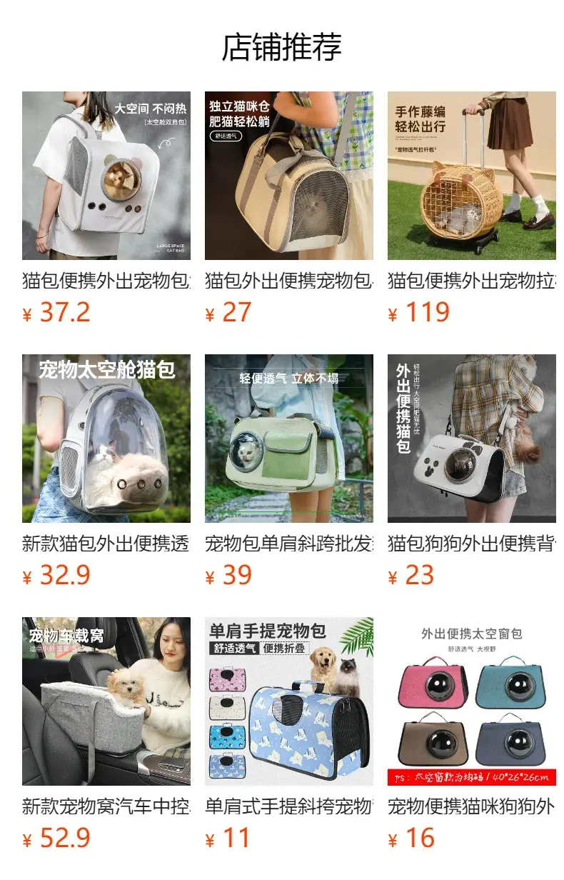 Pet Portable Cat Bag Cartoon Foldable Shoulder Bag — feature 1