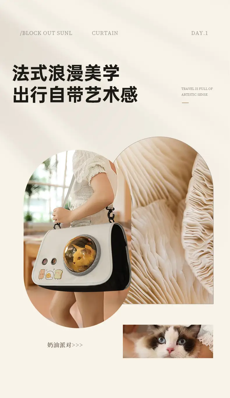 Pet Portable Cat Bag Cartoon Foldable Shoulder Bag — feature 5