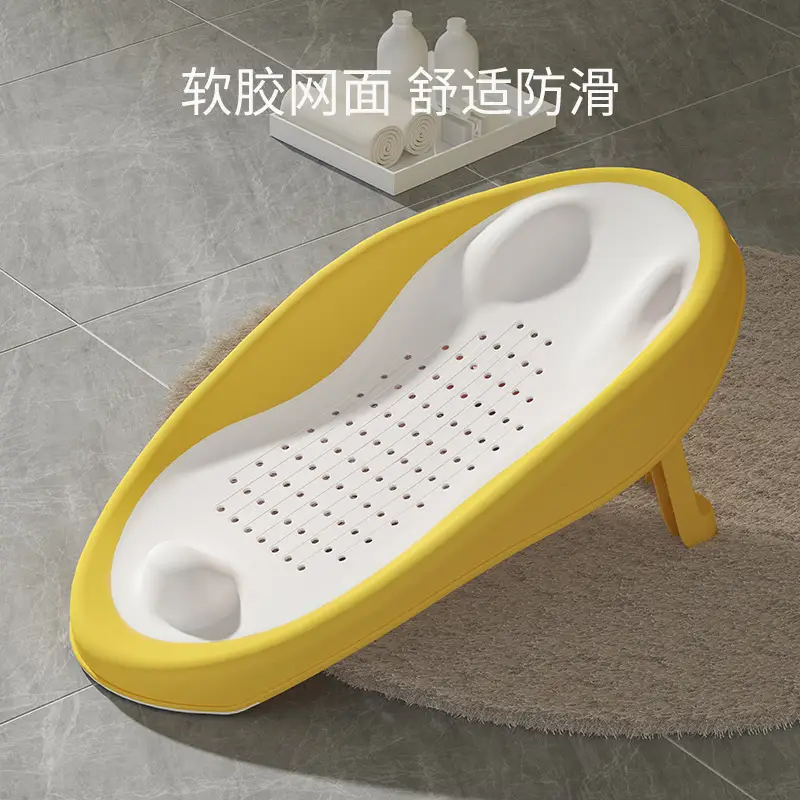 Folding Baby Bath Mat with Soft Non-Slip Surface Yellow - Image 15