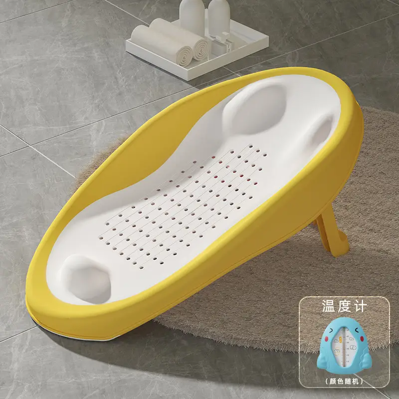 Folding Baby Bath Mat with Soft Non-Slip Surface Yellow - Image 5