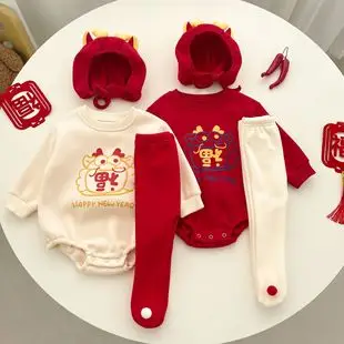 2025 Korean Style Baby Jumpsuit Brown Polka Dot Embroidered Bear — feature 9