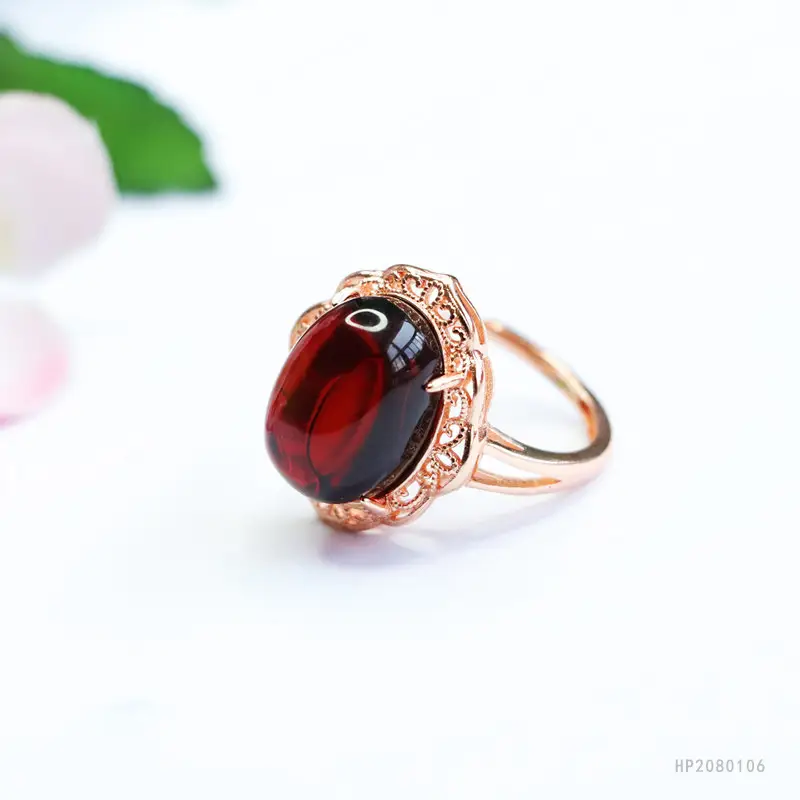 Guan Yu Natural Blood Amber Ring Water Purifying — feature 7