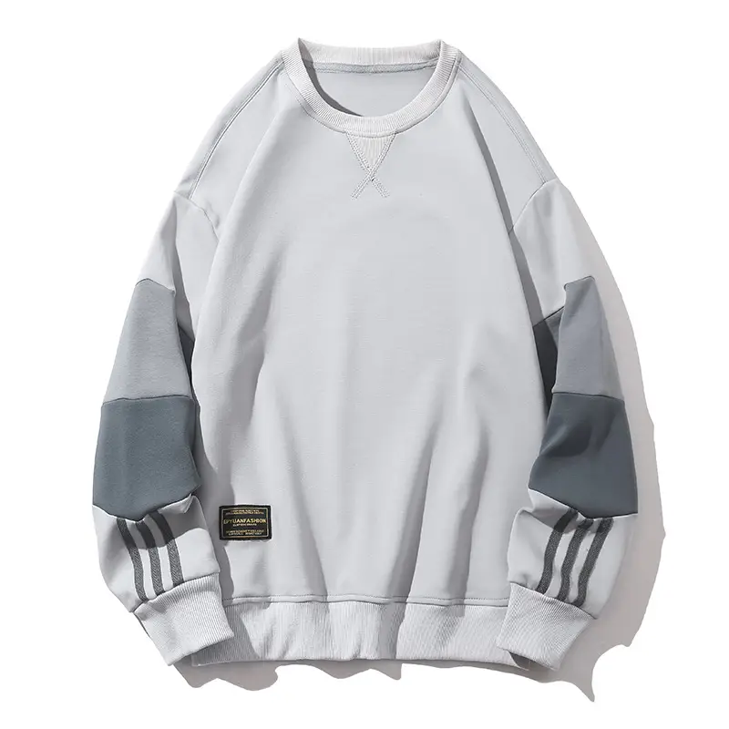 Men's 2022 Black Joker Crewneck Sweatshirt with Blue White Sleeves - Image 2