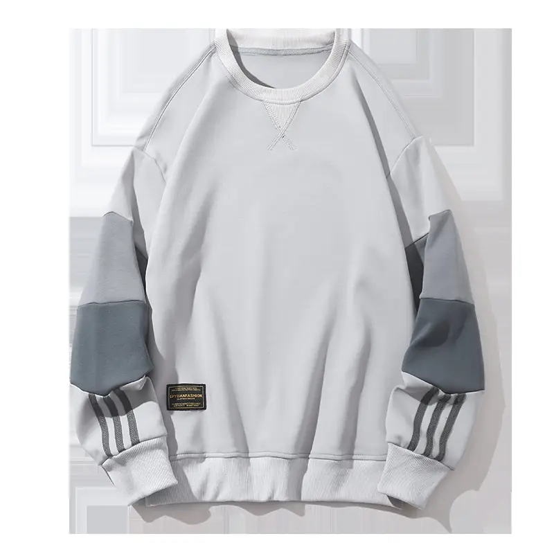 Men's 2022 Black Joker Crewneck Sweatshirt with Blue White Sleeves - Image 5