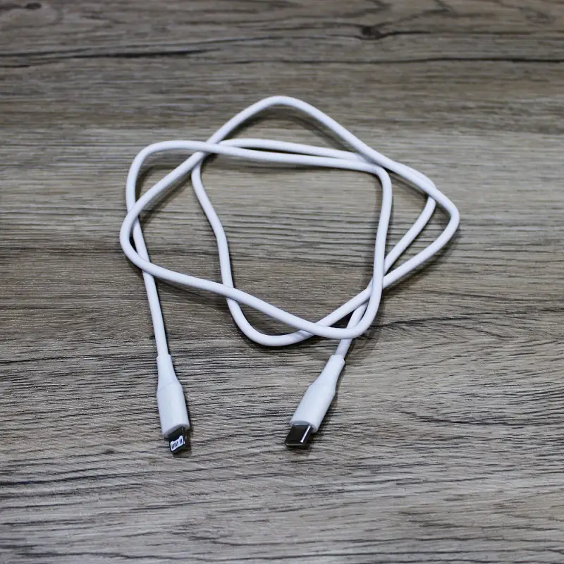 White PD Fast Charging Cable C to L iPhone Compatible - Image 3