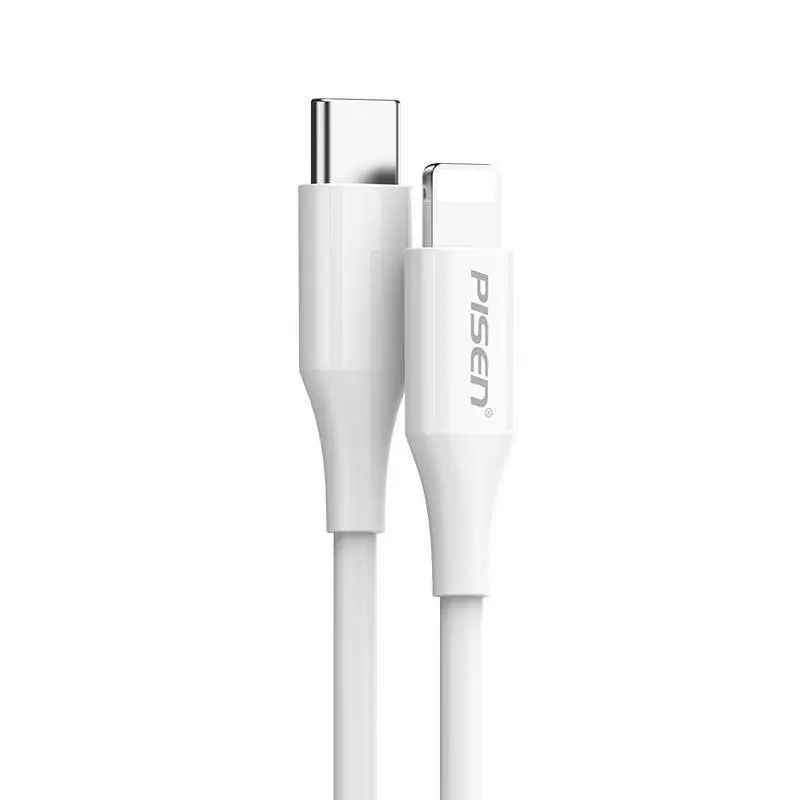 White PD Fast Charging Cable C to L iPhone Compatible - Image 4