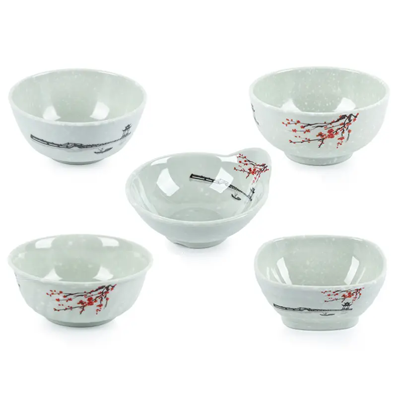 Melamine Plum Blossom Bowl Set of 6 - Image 12