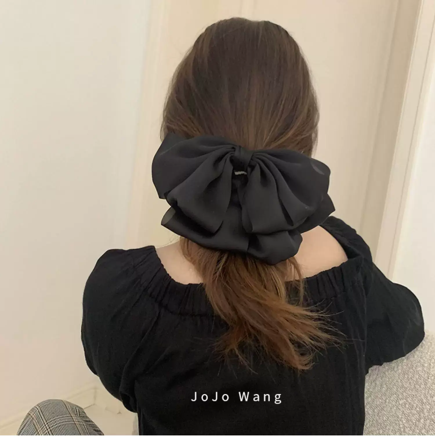 Black Big Bow Hairpin for Women — feature 5