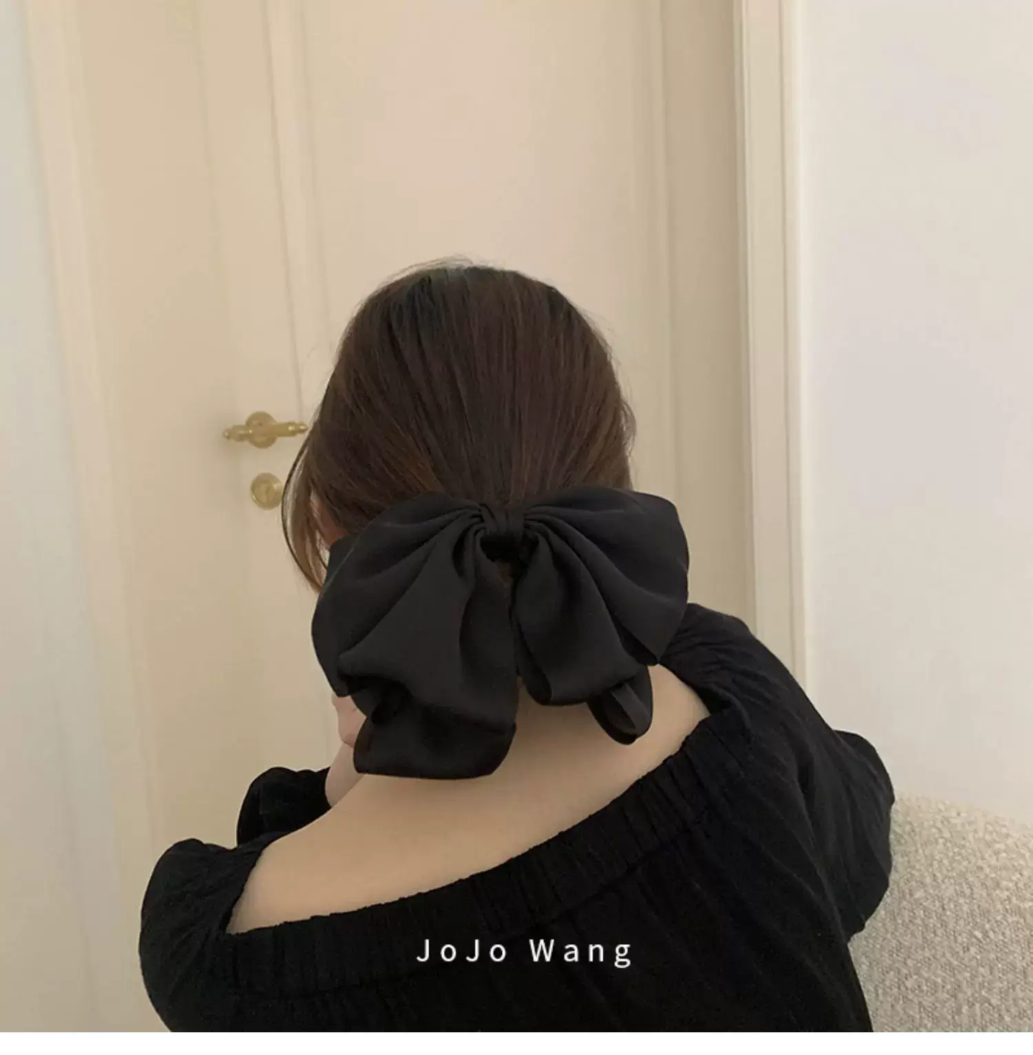 Black Big Bow Hairpin for Women — feature 6