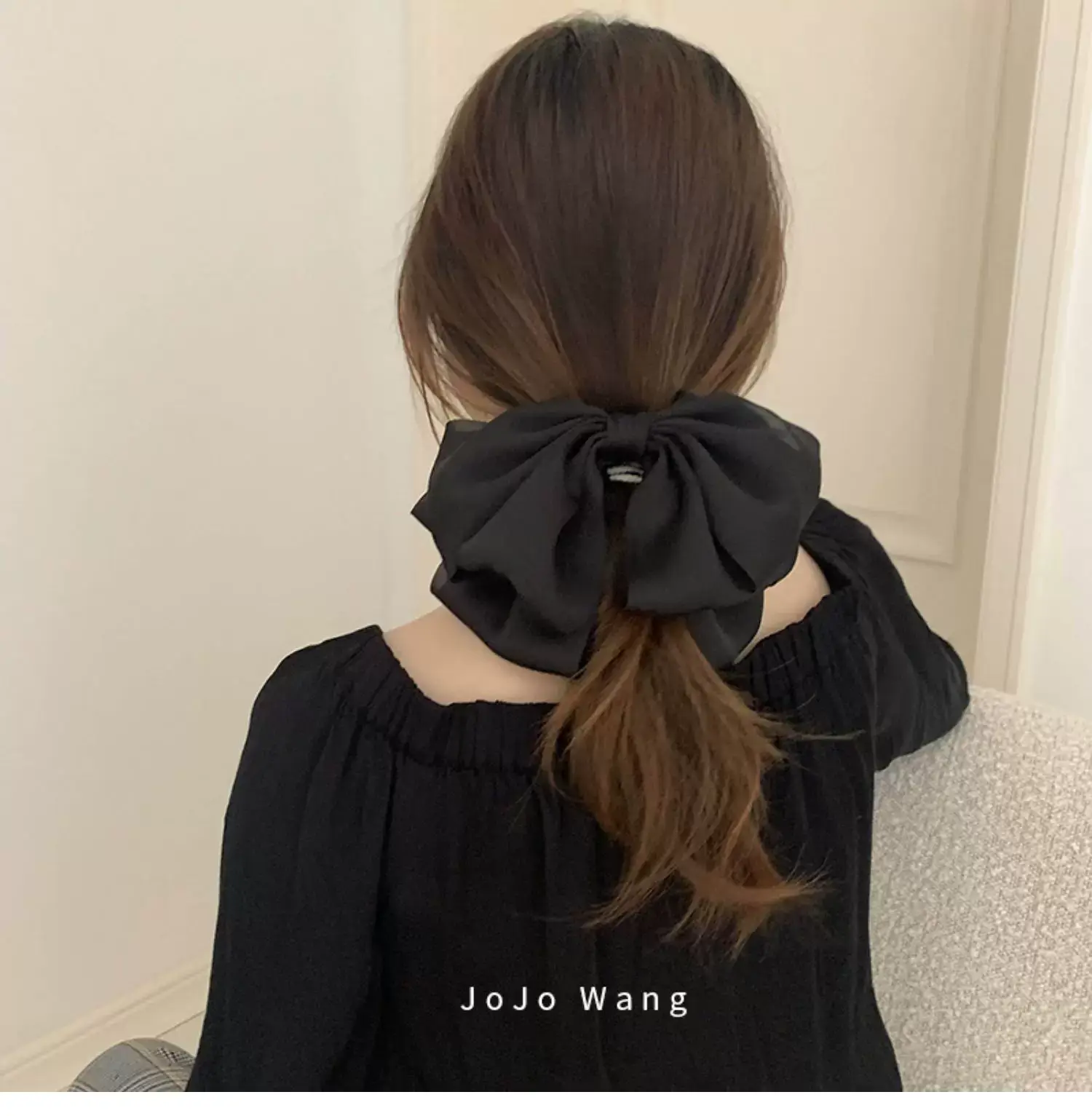 Black Big Bow Hairpin for Women — feature 7