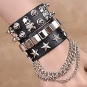 White PU Leather Cross Chain Choker Necklace with Personalized Ring Clavicle — feature 8