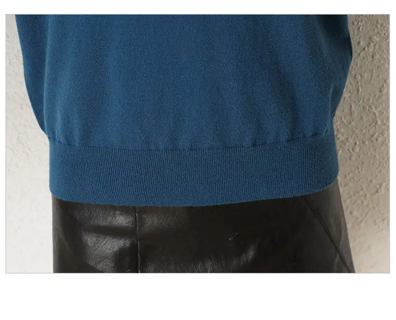Women's Red V-Neck Knitted Sweater Autumn 2022 — feature 25