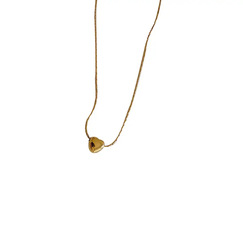 Golden Heart Necklace for Women, Gold Plated, Elegant Clavicle Chain, Summer Style - Image 6