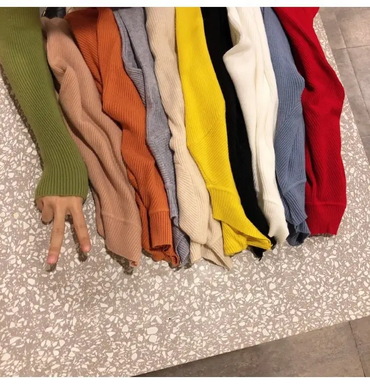 2022 Long-sleeve Black Half-Turtleneck Sweater for Women — feature 32
