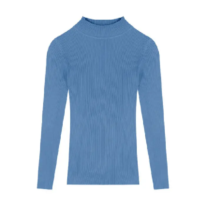 2022 Long-sleeve Black Half-Turtleneck Sweater for Women - Image 14