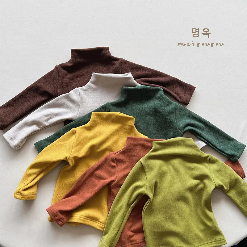 Korean Boys Girls Base Shirt 2025 Autumn Winter Candy Warm - Image 8