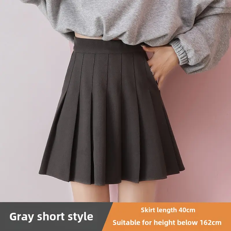 Pink Pleated Skirt High Waist Elastic A-Line Women Summer 2022 - Image 30