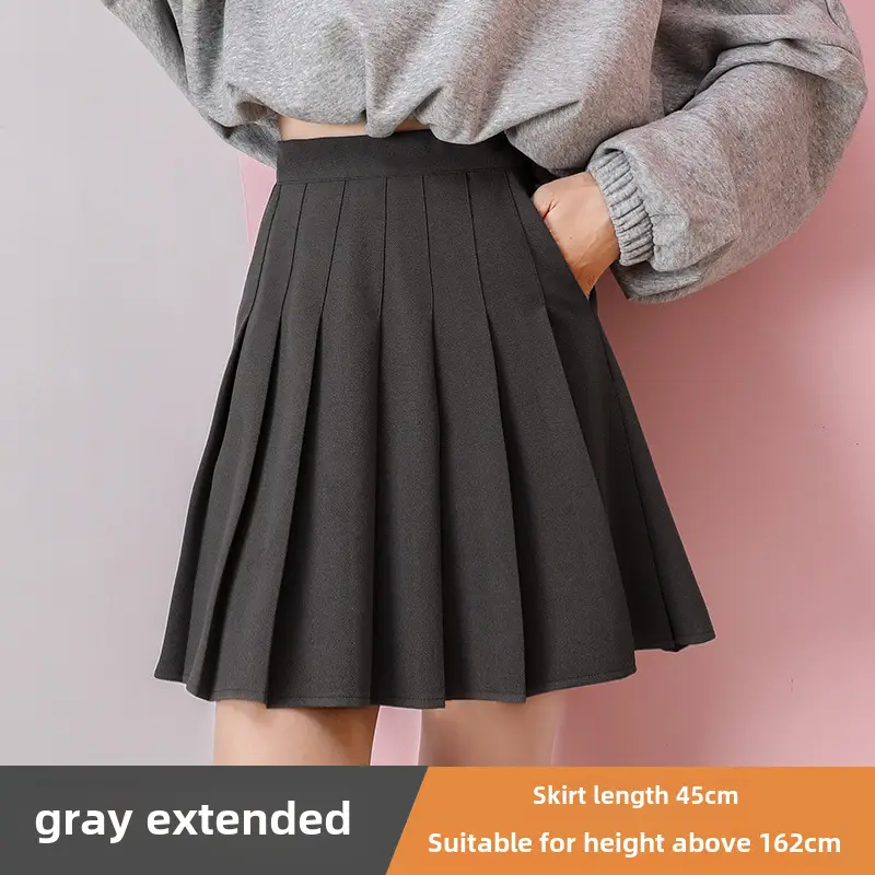 Pink Pleated Skirt High Waist Elastic A-Line Women Summer 2022 - Image 56
