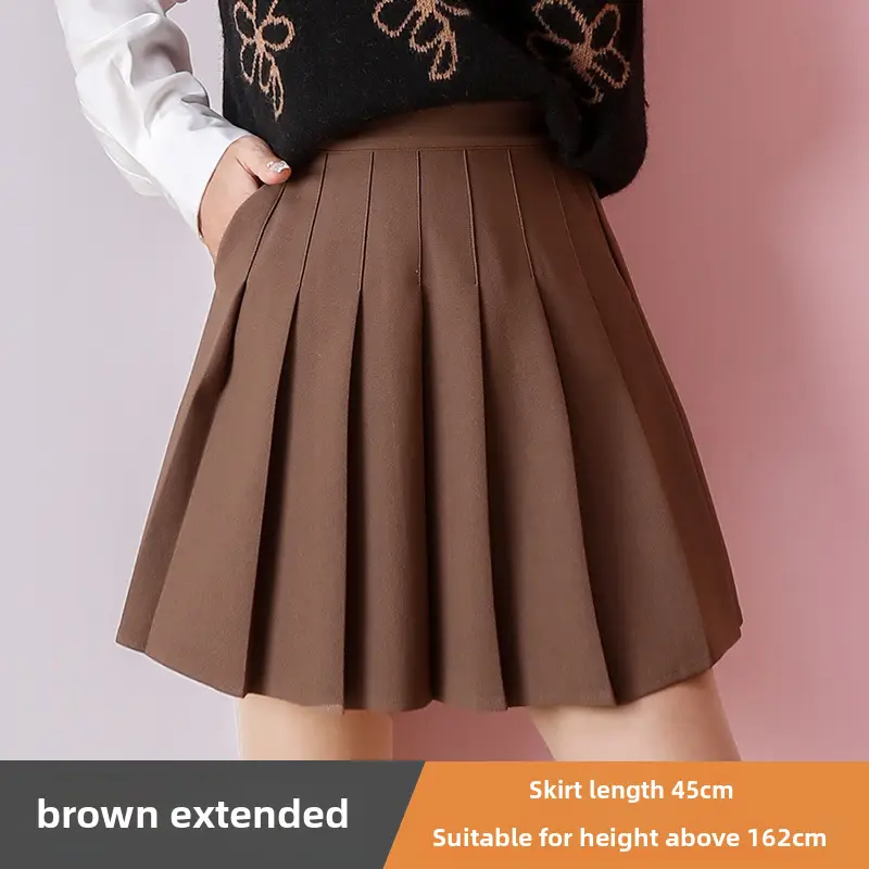 Pink Pleated Skirt High Waist Elastic A-Line Women Summer 2022 - Image 63