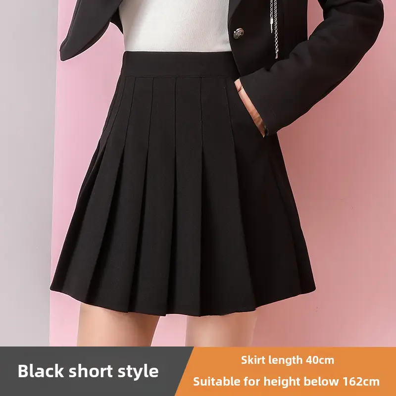 Pink Pleated Skirt High Waist Elastic A-Line Women Summer 2022 - Image 9