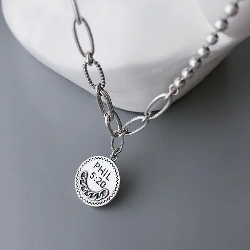 Korean Dongda Knotted Asymmetric Clavicle Necklace - Image 2