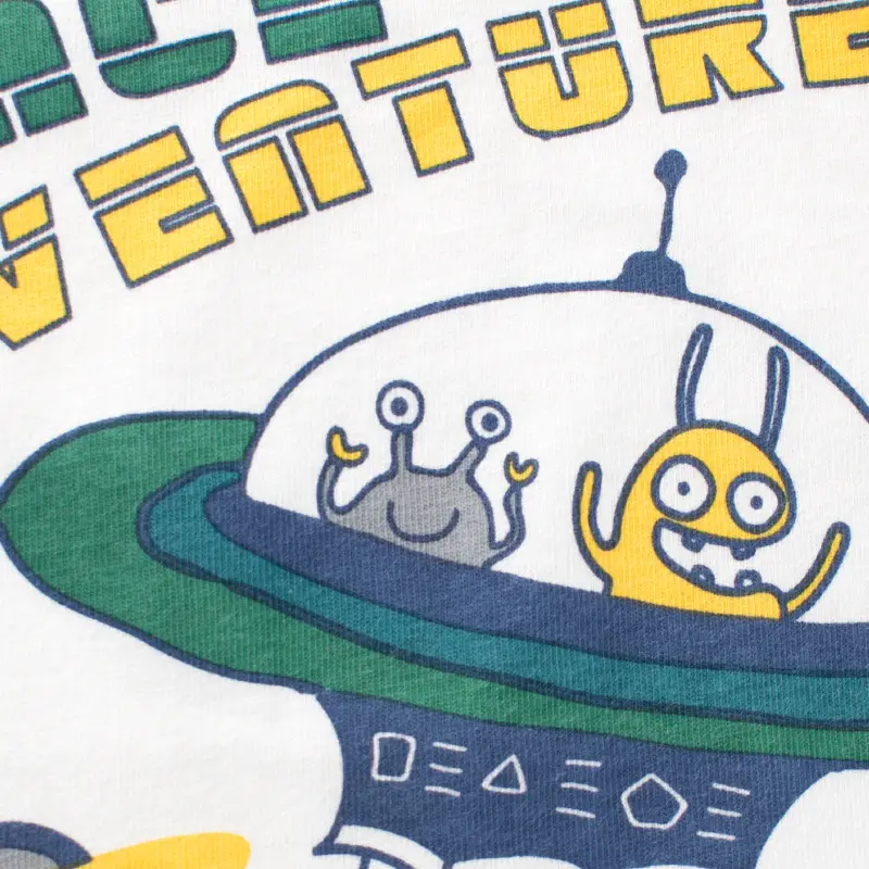 Kids Space Adventure Long Sleeve T-Shirt Blue White - Image 5