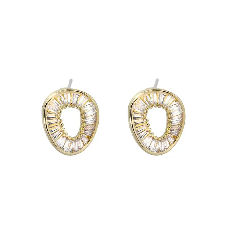 Irregular Circle Earrings Women Korean Style Elegant French