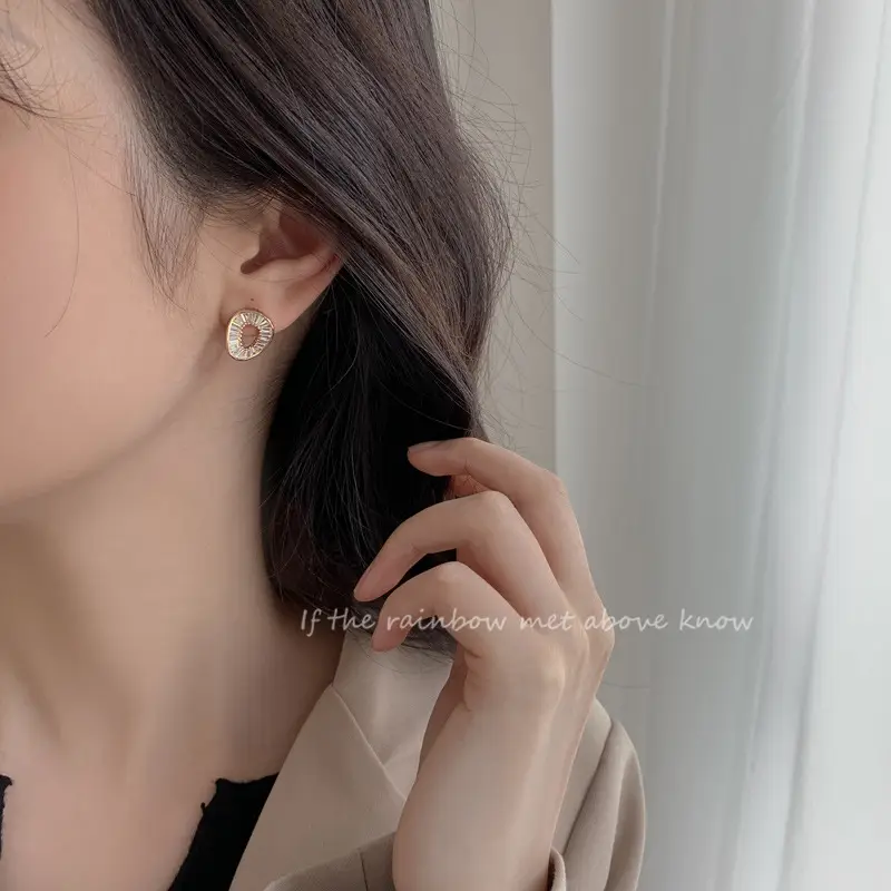 Irregular Circle Earrings Women Korean Style Elegant French — feature 44