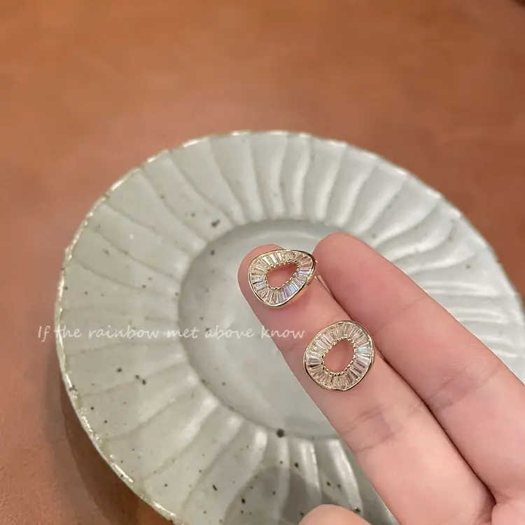 Irregular Circle Earrings Women Korean Style Elegant French — feature 48