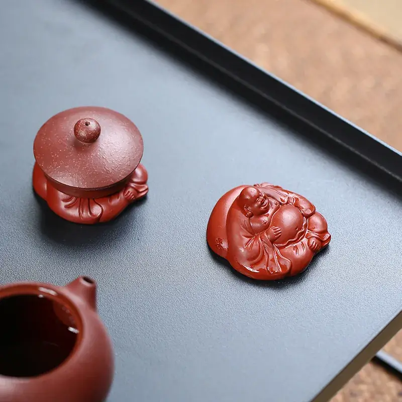 Yixing Buddha Sculpture Tea Pot Cover Set - Image 3