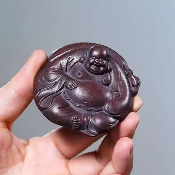 Yixing Buddha Sculpture Tea Pot Cover Set — feature 1